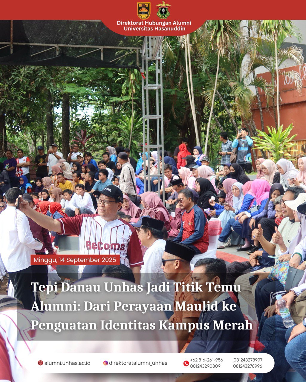 Perayaan Maulid Universitas Hasanuddin, di tepi danau UNHAS