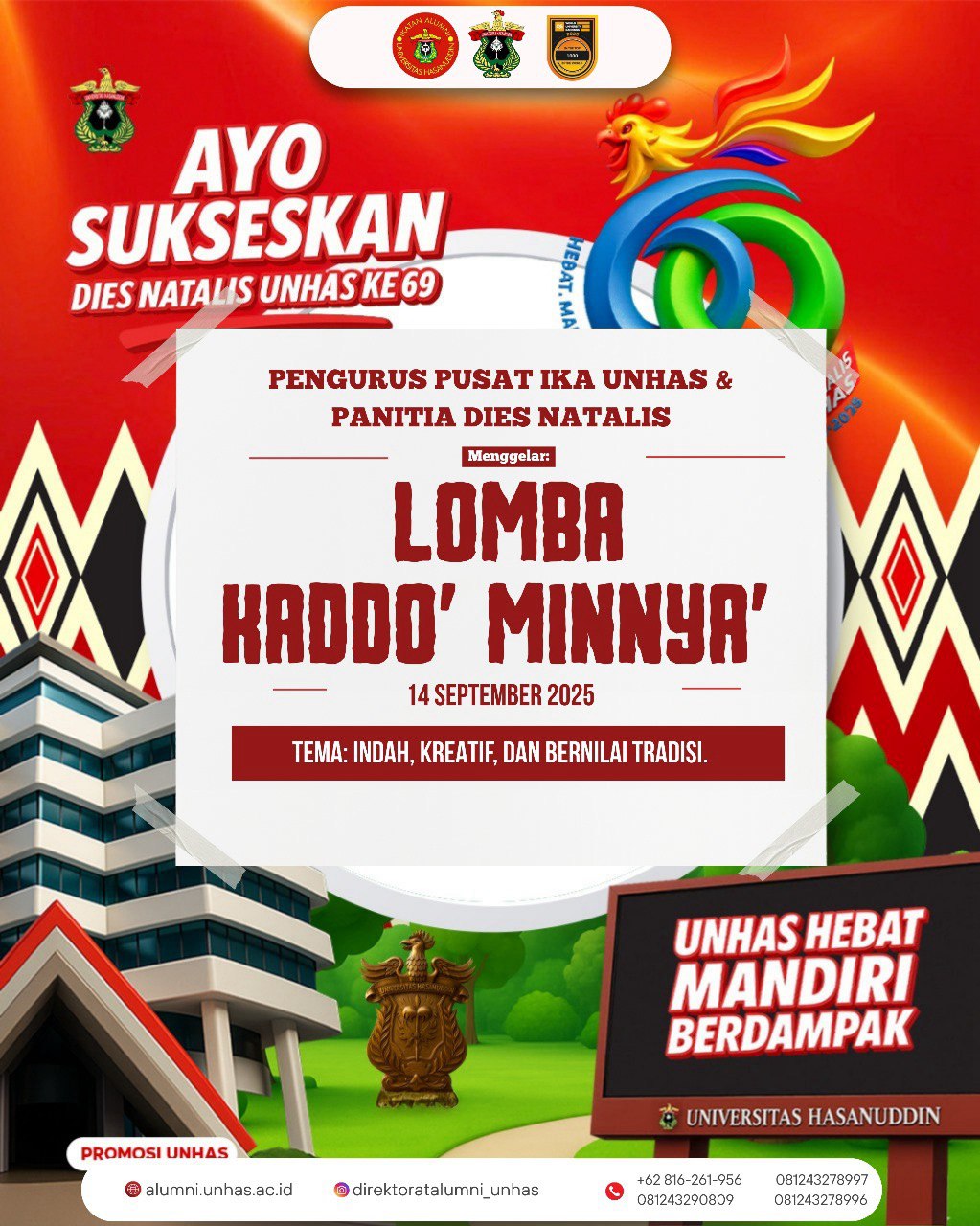 Lomba Kaddo’ Minnya’, Meriahkan Dies Natalis ke-69 Unhas!